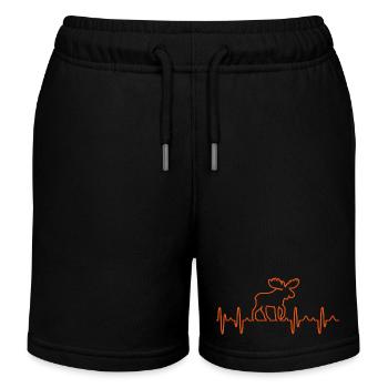 Elch - Kinder Organic Joggingshorts Mini Bolter von Stanley/Stella - Schwarz - Vorne