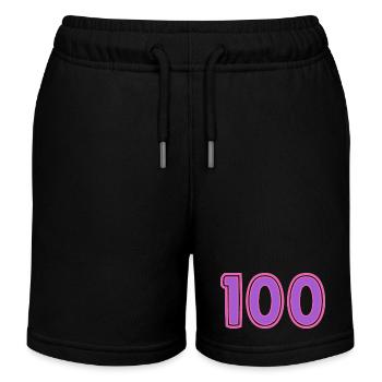 100. 100 YEARS. 100th ANNIVERSARY - Kids Organic Sweat Shorts by Stanley/Stella - black - Front