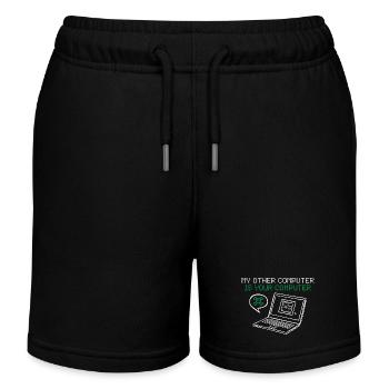 Hacker Mein Anderer Computer Ist Deiner - Kinder Organic Joggingshorts Mini Bolter von Stanley/Stella - Schwarz - Vorne
