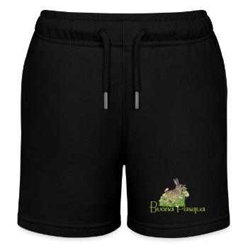Frohe Ostern - Kinder Organic Joggingshorts Mini Bolter von Stanley/Stella - Schwarz - Vorne