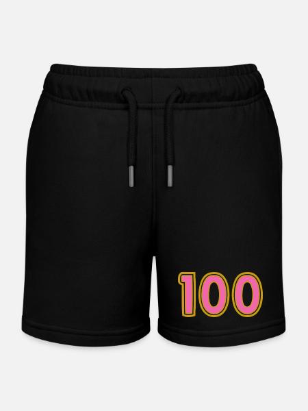 100. 100 ANS. 100e ANNIVERSAIRE. ANNIVERSAIRE 100 - Short de jogging enfant bio Stanley/Stella - noir