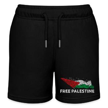 Freies Palästina - Kinder Organic Joggingshorts Mini Bolter von Stanley/Stella - Schwarz - Vorne