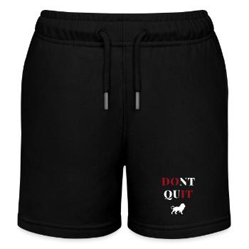 don't quit lion heart - Kids Organic Sweat Shorts by Stanley/Stella - black - Front