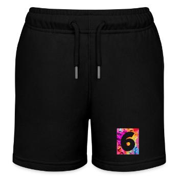 NR. 6 NUMMER 6 BUNT 6. GEBURTSTAG - Kinder Organic Joggingshorts Mini Bolter von Stanley/Stella - Schwarz - Vorne