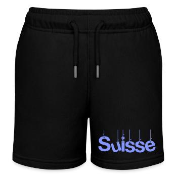SCHWEIZ. HUMOR. LAND. FLAGGE. GENF. LAUSANNE - Kinder Organic Joggingshorts Mini Bolter von Stanley/Stella - Schwarz - Vorne
