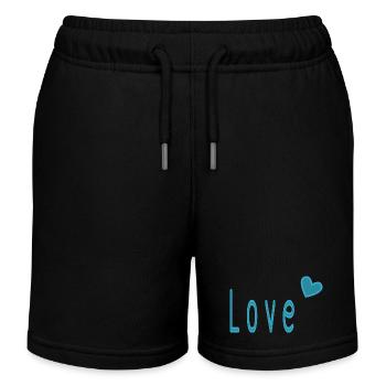 VALENTINSTAG. ICH LIEBE DICH. ICH LIEBE DICH. LIEBE. LIEBE - Kinder Organic Joggingshorts Mini Bolter von Stanley/Stella - Schwarz - Vorne