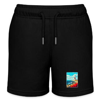 Portland Bill Angleterre Royaume-Uni Affiche de voyage Souvenir - Short de jogging enfant bio Stanley/Stella - noir - Devant