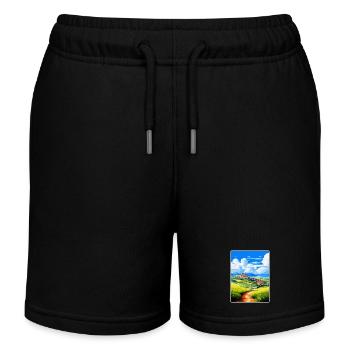 Castilla Y Leon Spain Vintage Travel Poster WPA - Kids Organic Sweat Shorts by Stanley/Stella - black - Front