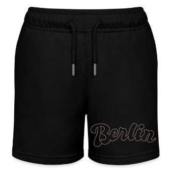 Berlin German Capital lettering - Kids Organic Sweat Shorts by Stanley/Stella - black - Front