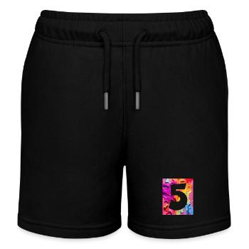 NON. 5 NUMÉRO 5 COLORÉ 5E ANNIVERSAIRE - Short de jogging enfant bio Stanley/Stella - noir - Devant