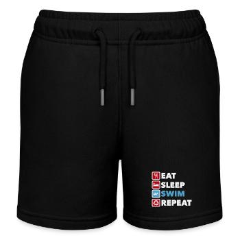 Essen, schlafen, nichts, wiederholen - Kinder Organic Joggingshorts Mini Bolter von Stanley/Stella - Schwarz - Vorne