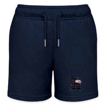My Brain Has Too Many Tabs Open - Kids Organic Sweat Shorts by Stanley/Stella - navy - Front