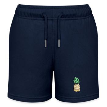 Ananas - Kinder Organic Joggingshorts Mini Bolter von Stanley/Stella - Navy - Vorne