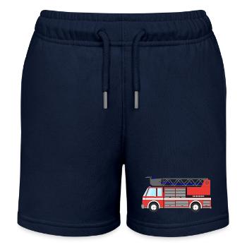 Fire engine Fire engine - Kids Organic Sweat Shorts by Stanley/Stella - navy - Front