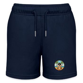 Murmeltier Lustige Cartoon Sommer Strand Sonnenbrille - Kinder Organic Joggingshorts Mini Bolter von Stanley/Stella - Navy - Vorne