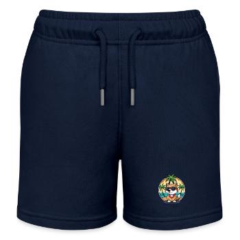 Kai Ken Hunderasse Cartoon Sonnenbrille Strand - Kinder Organic Joggingshorts Mini Bolter von Stanley/Stella - Navy - Vorne