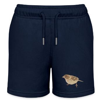 Vogel - Kinder Organic Joggingshorts Mini Bolter von Stanley/Stella - Navy - Vorne