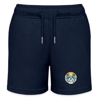 Dalmatiner Hund Rasse Cartoon Sonnenbrille Strand - Kinder Organic Joggingshorts Mini Bolter von Stanley/Stella - Navy - Vorne
