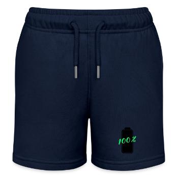 Batterie hat 100% volle Energie - Kinder Organic Joggingshorts Mini Bolter von Stanley/Stella - Navy - Vorne