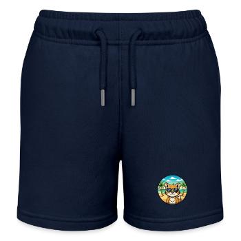 Foldex Katzenrasse Cartoon Sonnenbrille Strand - Kinder Organic Joggingshorts Mini Bolter von Stanley/Stella - Navy - Vorne