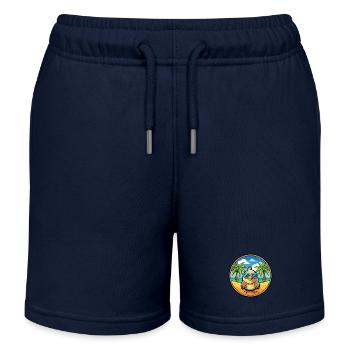 Wachtel Lustige Cartoon Sommer Strand Sonnenbrille Cool - Kinder Organic Joggingshorts Mini Bolter von Stanley/Stella - Navy - Vorne