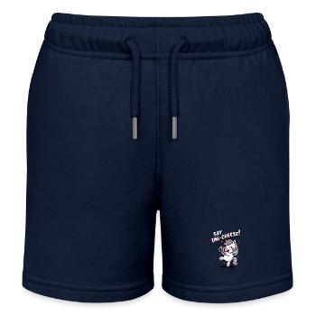 Say Uni-Cheese! - Kids Organic Sweat Shorts by Stanley/Stella - navy - Front