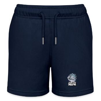 Stone Cold Selfie - Kids Organic Sweat Shorts by Stanley/Stella - navy - Front