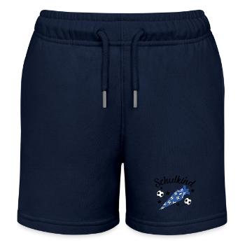 Schulkind Fußball Schulanfang - Kinder Organic Joggingshorts Mini Bolter von Stanley/Stella - Navy - Vorne