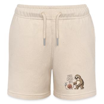 Zieh nicht so - Schnecke und Faultier - Kinder Organic Joggingshorts Mini Bolter von Stanley/Stella - Natur - Vorne