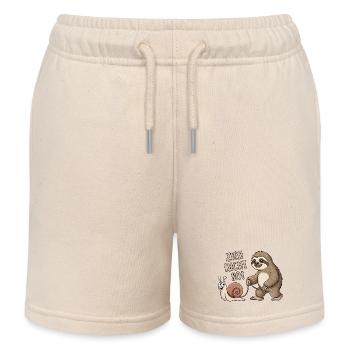Zieh nicht so - Schnecke und Faultier - Kinder Organic Joggingshorts Mini Bolter von Stanley/Stella - Natur - Vorne