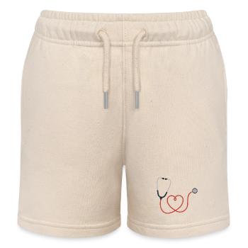 Stethoskop Logo Symbol Symbol - Kinder Organic Joggingshorts Mini Bolter von Stanley/Stella - Natur - Vorne