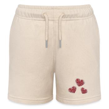 HEILIGER VALENTINSTAG. ICH LIEBE DICH. ICH LIEBE DICH. LIEBE. LIEBE - Kinder Organic Joggingshorts Mini Bolter von Stanley/Stella - Natur - Vorne