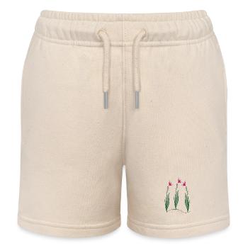 Blüten, Flowers - Kinder Organic Joggingshorts Mini Bolter von Stanley/Stella - Natur - Vorne