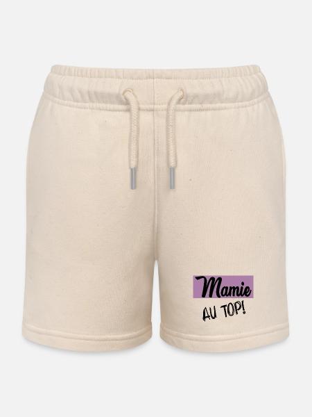 BONNE FÊTE MAMIE - Short de jogging enfant bio Stanley/Stella - écru doux