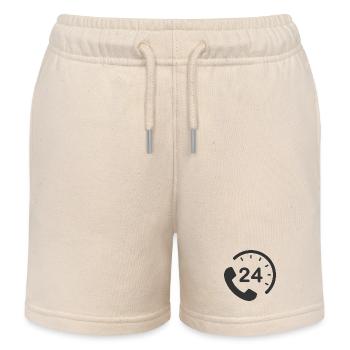24/7 h Service - Kids Organic Sweat Shorts by Stanley/Stella - soft Ecru - Front