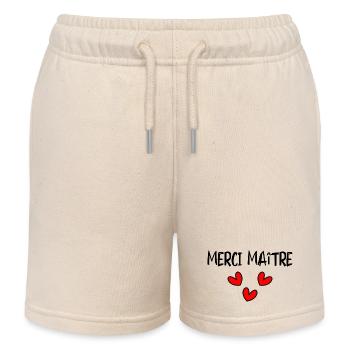 MASTER. MASTER. THANK YOU. THANK YOU, MASTER. MASTER - Kids Organic Sweat Shorts by Stanley/Stella - soft Ecru - Front