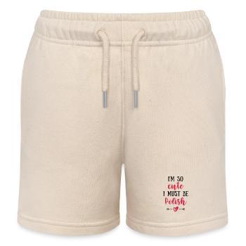 Ich bin so süß, ich muss polnisch sein – Baby & Kinder - Kinder Organic Joggingshorts Mini Bolter von Stanley/Stella - Natur - Vorne