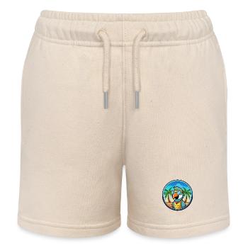 Papagei Lustige Cartoon Sommer Strand Sonnenbrille Cool - Kinder Organic Joggingshorts Mini Bolter von Stanley/Stella - Natur - Vorne
