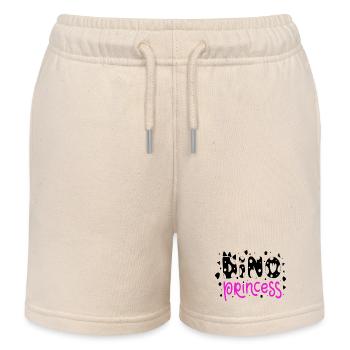 Dino Princess Prinzessin Dinosaurier Baby Kinder - Kinder Organic Joggingshorts Mini Bolter von Stanley/Stella - Natur - Vorne