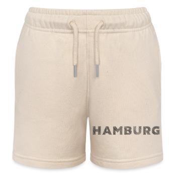 Hamburg German City Hatching lettering - Kids Organic Sweat Shorts by Stanley/Stella - soft Ecru - Front