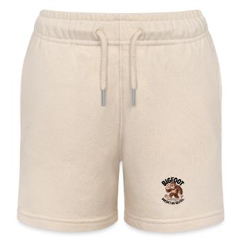 Bigfoot Doesn't Do Selfies - Kids Organic Sweat Shorts by Stanley/Stella - soft Ecru - Front