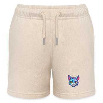 Pixie Bob Katze Rasse Aquarell Cartoon Kawaii Haustier - Kinder Organic Joggingshorts Mini Bolter von Stanley/Stella - Natur - Vorne