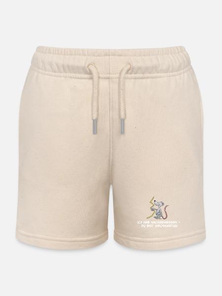 Maus mit Maßband – Du bist Großartig - Kinder Organic Joggingshorts Mini Bolter von Stanley/Stella - Natur