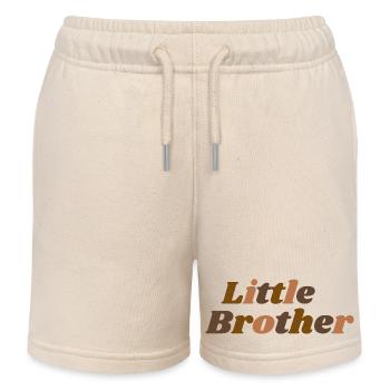 little brother kleiner Bruder - Kinder Organic Joggingshorts Mini Bolter von Stanley/Stella - Natur - Vorne