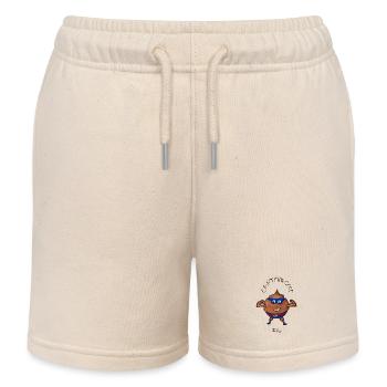 CaptainCoco – Kokosnuss-Superheld mit Maske - Kinder Organic Joggingshorts Mini Bolter von Stanley/Stella - Natur - Vorne