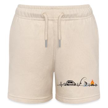 Camping und Angeln - Kinder Organic Joggingshorts Mini Bolter von Stanley/Stella - Natur - Vorne