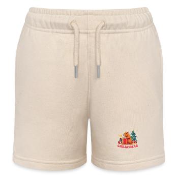 Capy Christmas Tiere süße Wasserschwein Christmas - Kinder Organic Joggingshorts Mini Bolter von Stanley/Stella - Natur - Vorne