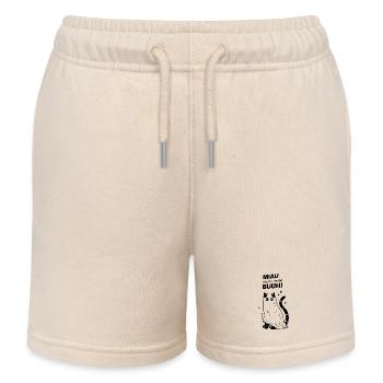 Miau äh ich meine Buuh! - Katze Gespenst Halloween - Kinder Organic Joggingshorts Mini Bolter von Stanley/Stella - Natur - Vorne