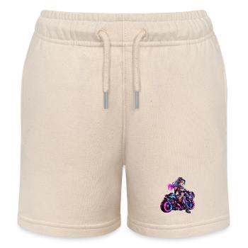 Cyber-Neon-Moto-Königin - Kinder Organic Joggingshorts Mini Bolter von Stanley/Stella - Natur - Vorne