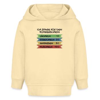 Ich spare für den Führerschein - Baby Organic Hoodie Baby Cruiser von Stanley/Stella - Creme - Vorne